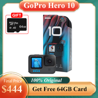 GoPro HERO 10 czarny podwodny aparat akcji 4K 5.3K60 wideo, kask kamera sportowa 23MP zdjęcia, 1080p przekaz na żywo Go Pro HERO10 1